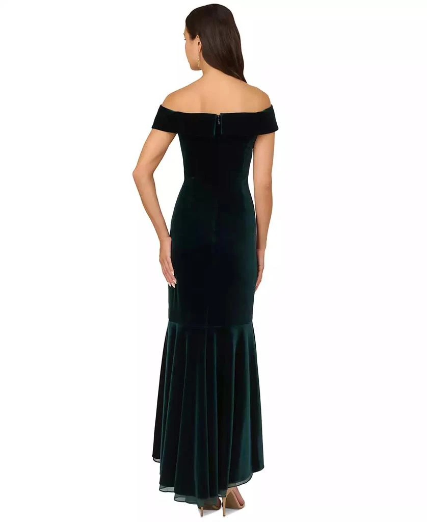 macys green velvet dress The Margot in Grafton Grafton Green Velvet / S Split hem Velvet Dress Vince Camuto Dresses
