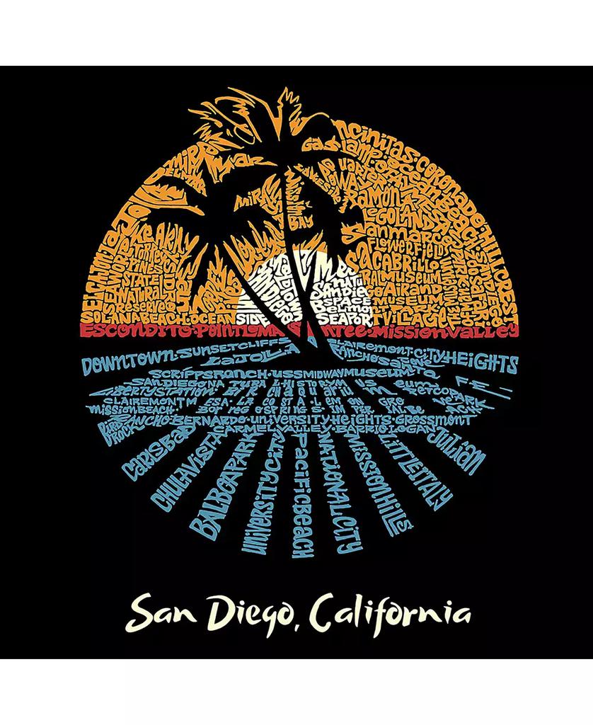 LA Pop Art Men's Word Art - Cities in San Diego T-Shirt