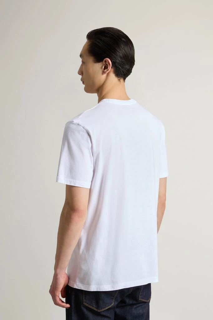 Woolrich Pure Cotton T-Shirt with Logo - Men - Green 3