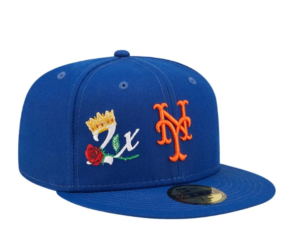 New Era 59Fifty MLB New York Mets 2X Champs Royal Blue Fitted Hat 60243488 1