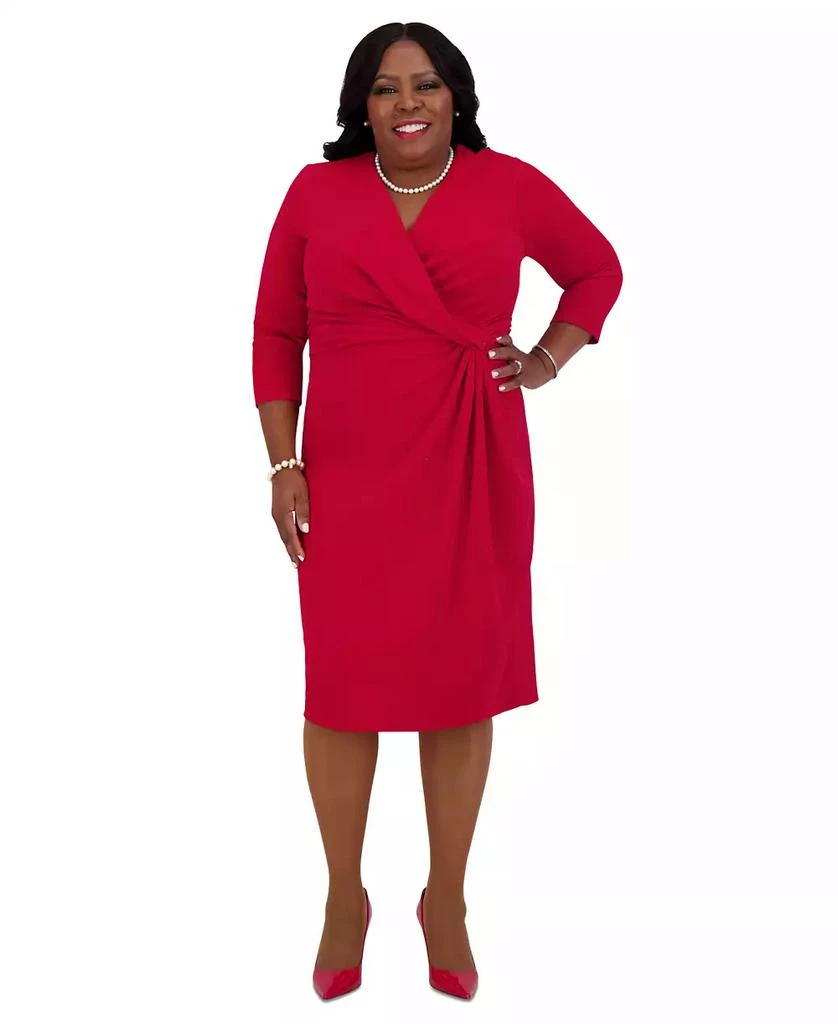 Shop Women's Twist-Front 3/4-Sleeve Glitter Sheath Dress on Sale at  BeyondStyle  Get 70% Off Women's Twist-Front 3/4-Sleeve Glitter Sheath  Dress with Limited-Time Flash Deals, Exclusive Discounts, and Special  Offers. Enjoy Unbeatable