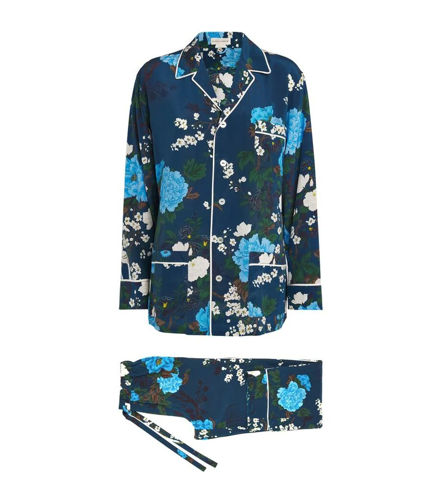 OLIVIA VON HALLE Silk Floral Print Yves Pyjama Set 1