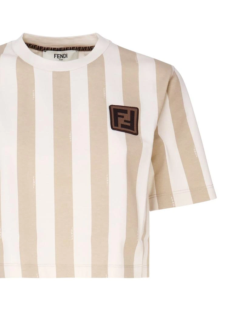 Fendi Fendi Logo Patch Striped Cropped Top 3