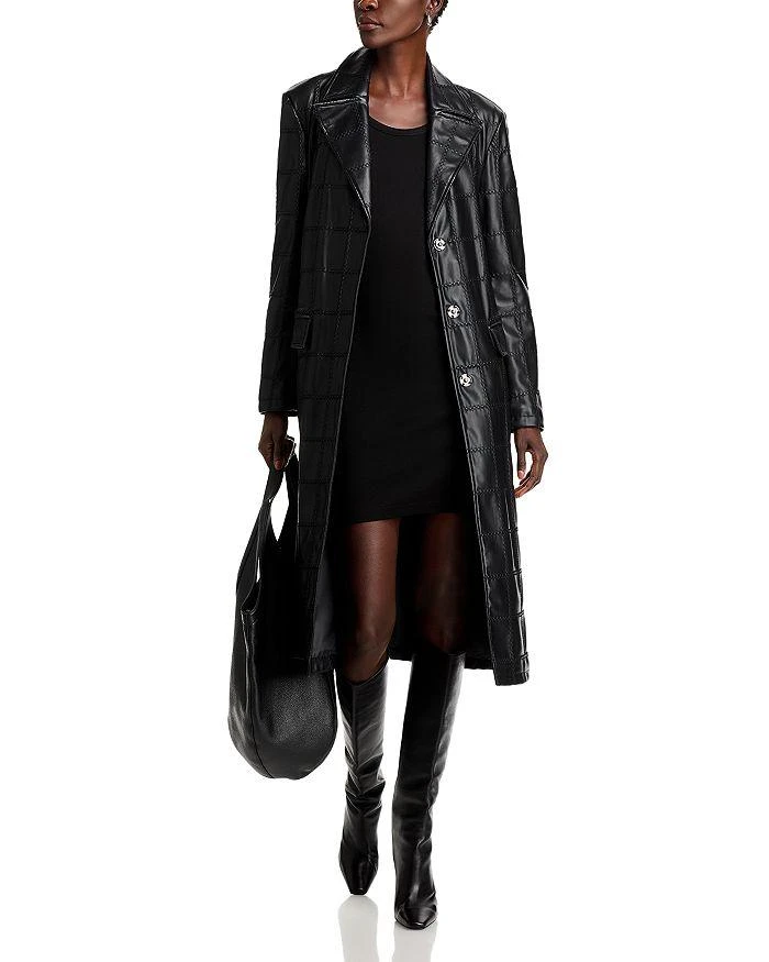Bagatelle Faux Leather Trench Coat 2