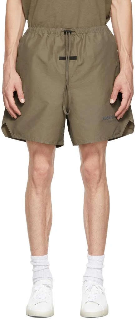 Essentials Taupe Volley Shorts 1