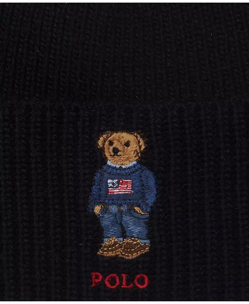 Ralph Lauren Men's Solid Flag Bear Beanie