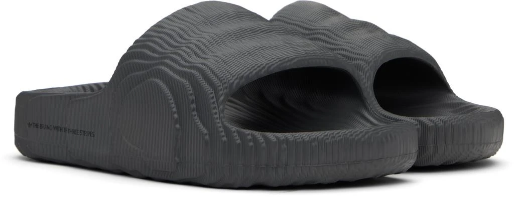 Adidas Gray Adilette 22 Pool Slides 4