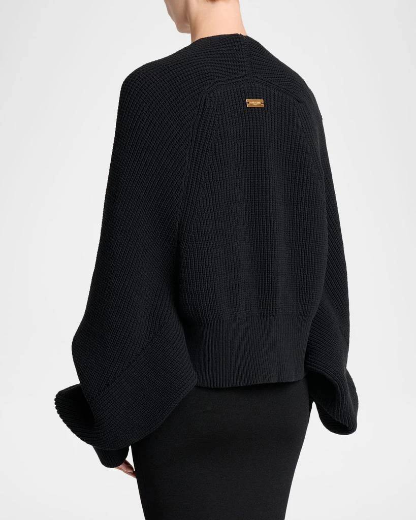 Balmain Rib Knit Oversized Bolero Cardigan 3