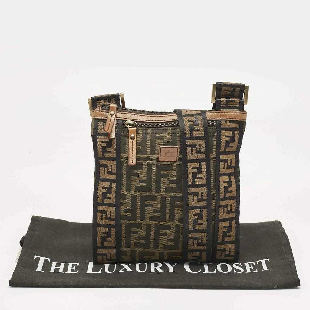 Fendi Fendi Tobacco Zucca Nylon Flat Crossbody Bag 12