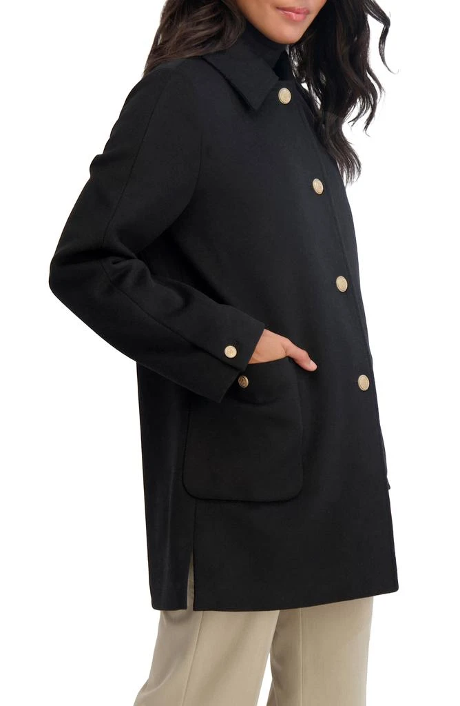 Tahari Paula Single Breasted Wool Bend Coat