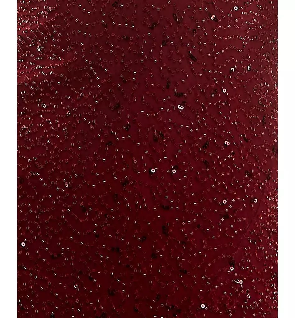 City Studios Juniors' Bead Embellished Cowlneck Sleeveless Gown 5