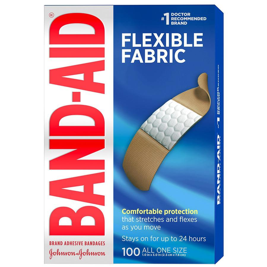 Band-Aid Flexible Fabric Adhesive Bandages All One Size