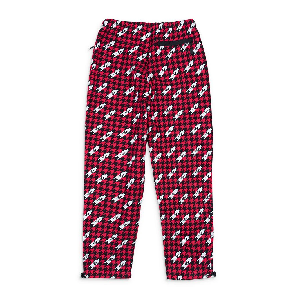 Mains HOUNDSTOOTH BLACK RED TRACK PANTS 1