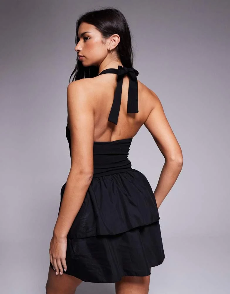 Shop ASOS DESIGN halter ruffle skirt mini dress in black on Sale at  BeyondStyle  Get 46% Off ASOS DESIGN halter ruffle skirt mini dress in  black with Limited-Time Flash Deals, Exclusive