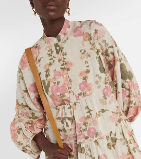 Erdem Winnona floral linen minidress 4