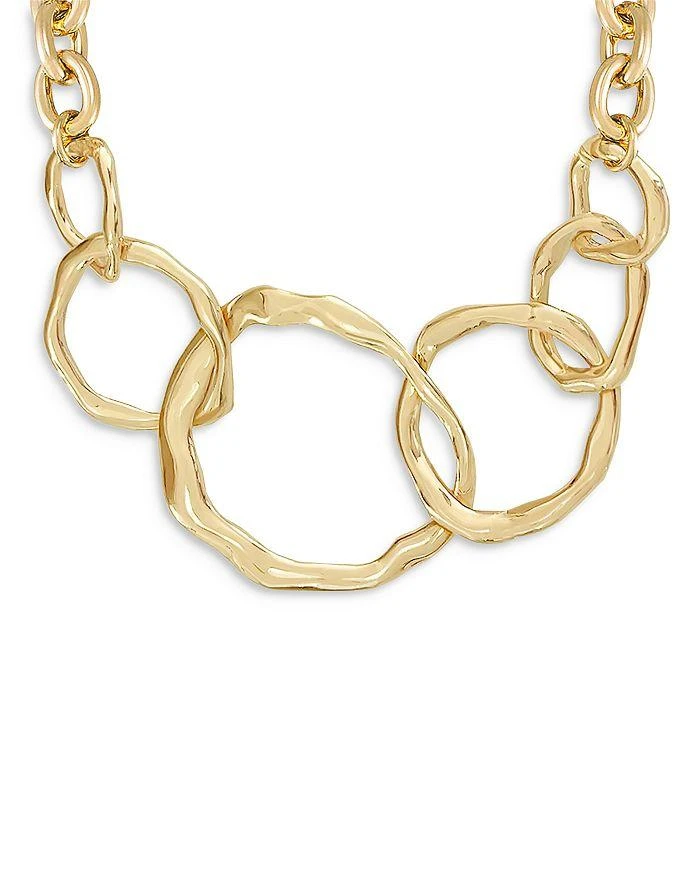 Ettika Jewelry Interlocking Golden Chain Statement Necklace, 15"-19" 5