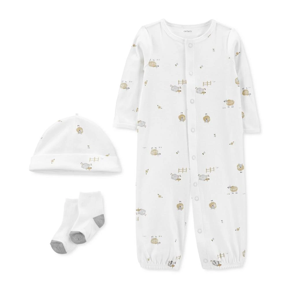 Carter's Baby Boys or Baby Girls Take Me Home Converter Gown, 3 Piece Set 1