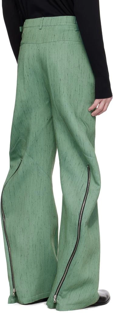 CMMAWEAR SSENSE Exclusive Green Articulated Back-Zip Trousers 3