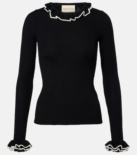 Valentino Ruffled virgin wool sweater 1