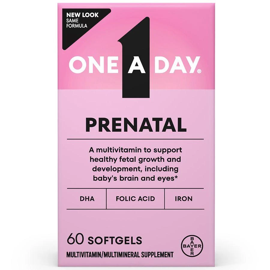 One A Day Women
s Prenatal Multi-Vitamin Soft-Gels with Folic Acid 1