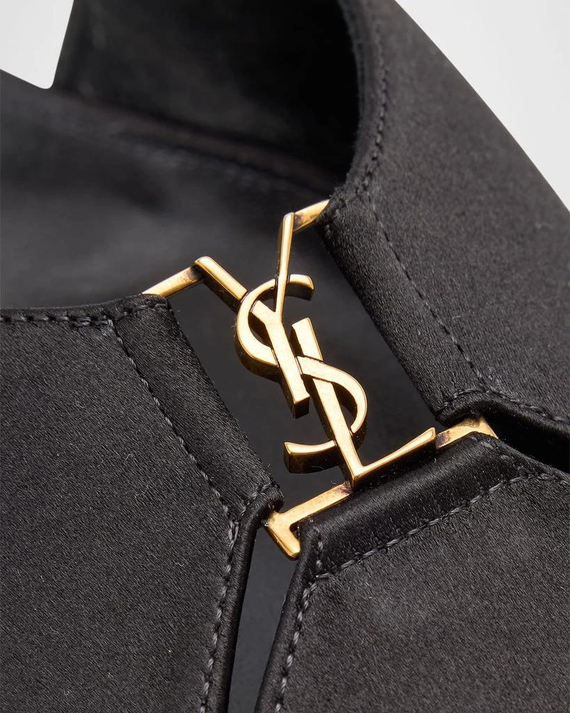 Yves Saint Laurent Babylone Satin Slingback Ballerina Flats 4