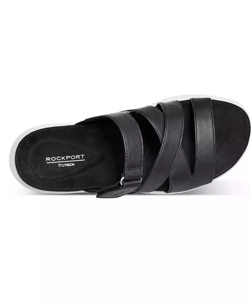 Rockport Women's Qwyn Slip-On Strappy Casual Wedge Sandals 4