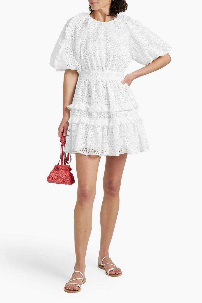 Aje Aveline ruffled broderie anglaise mini dress