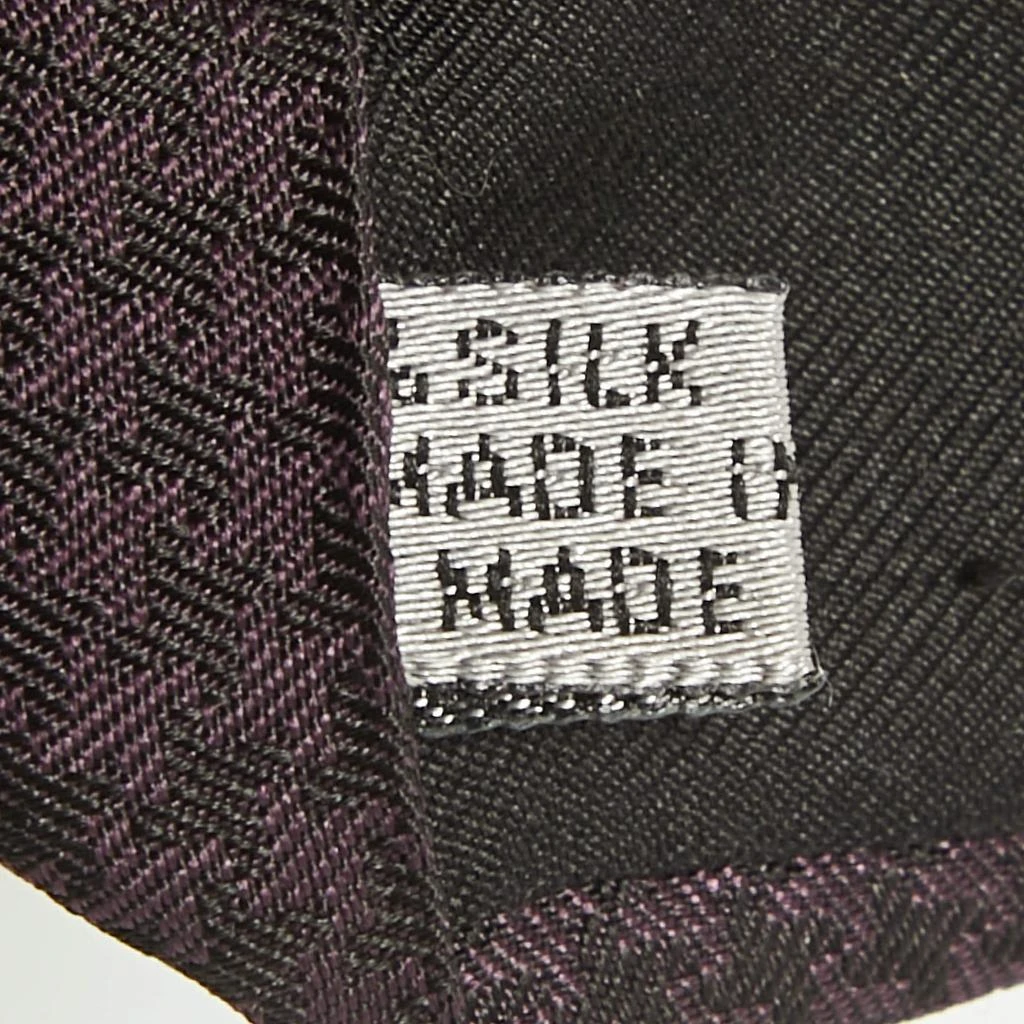 Dior Dior Purple/Black Patterned Silk Skinny Tie 4
