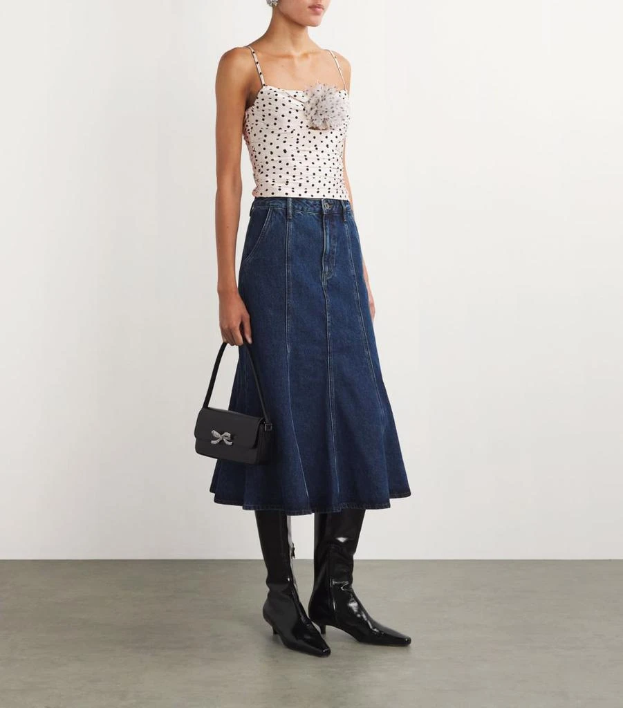 Self Portrait Satin Polka-Dot Top 2