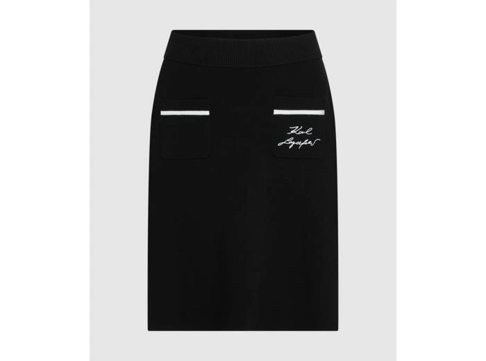 Karl Lagerfeld Paris KNIT SIGNATURE ALINE SKIRT