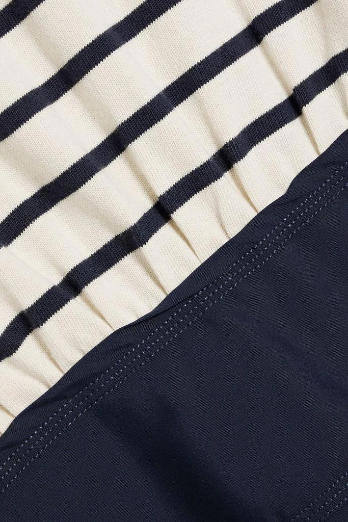 VERONICA BEARD Pazila striped cotton-jersey and poplin midi dress 4