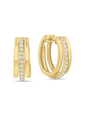 Effy 14K Yellow Gold
0.38 TCW Diamond Huggie Earrings