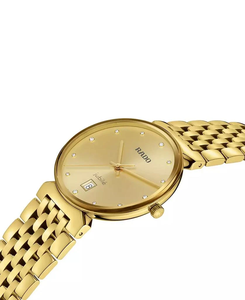 Rado Women's Swiss Florence Diamond (1/20 ct. t.w.) Gold PVD Stainless Steel Bracelet Watch 38mm 2