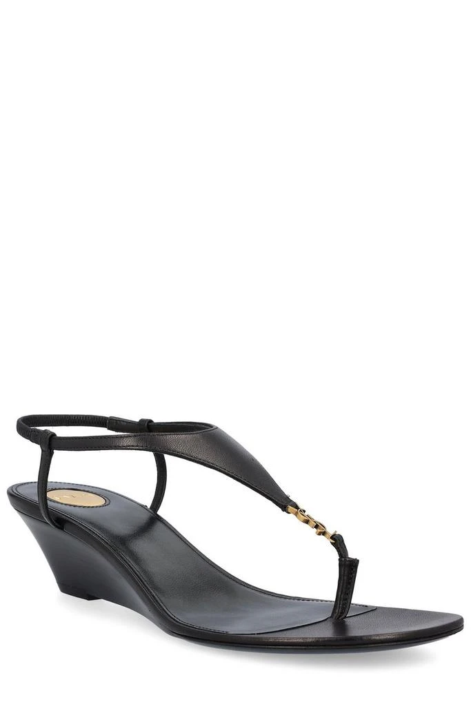 Yves Saint Laurent Saint Laurent Cassandra Logo Plaque Slingback Sandals 2