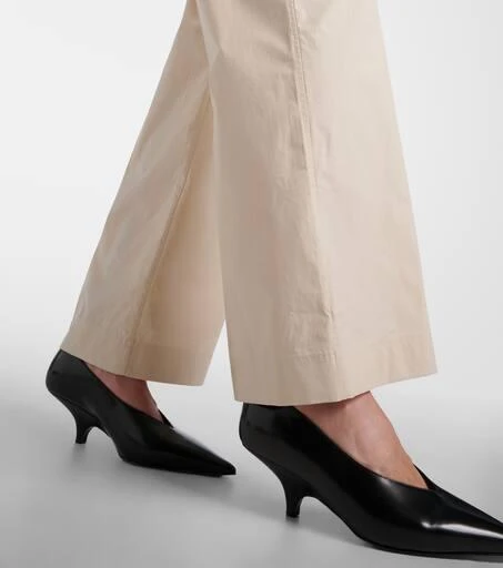 Totême High-rise cotton wide-leg pants 5