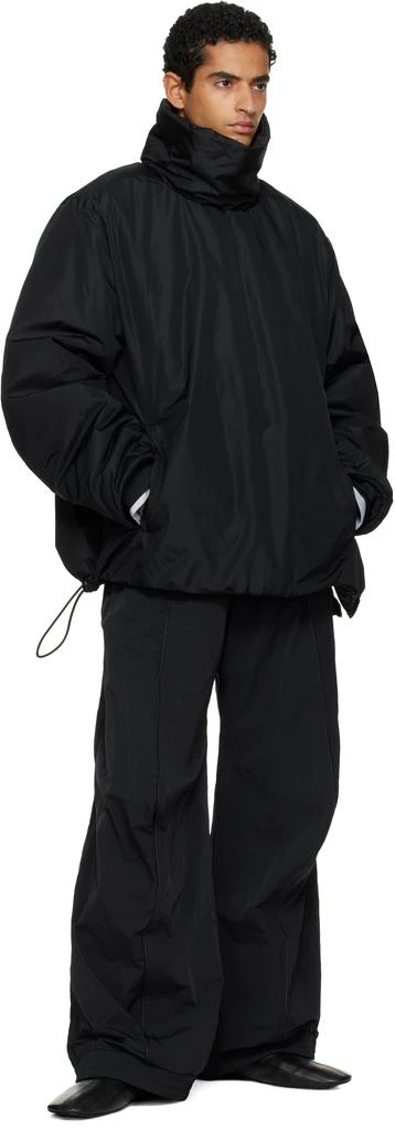 ALAINPAUL Black Oversized Padded Minimalist Anorak 4