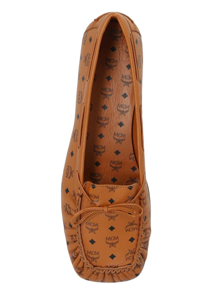 MCM MCM Monogram Printed Bow-Detailed Loafers 4