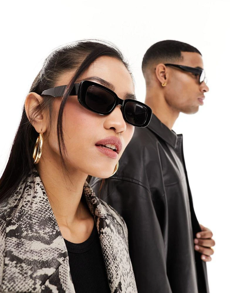 Jeepers Peepers Jeepers Peepers rectangle sunglasses in black 1