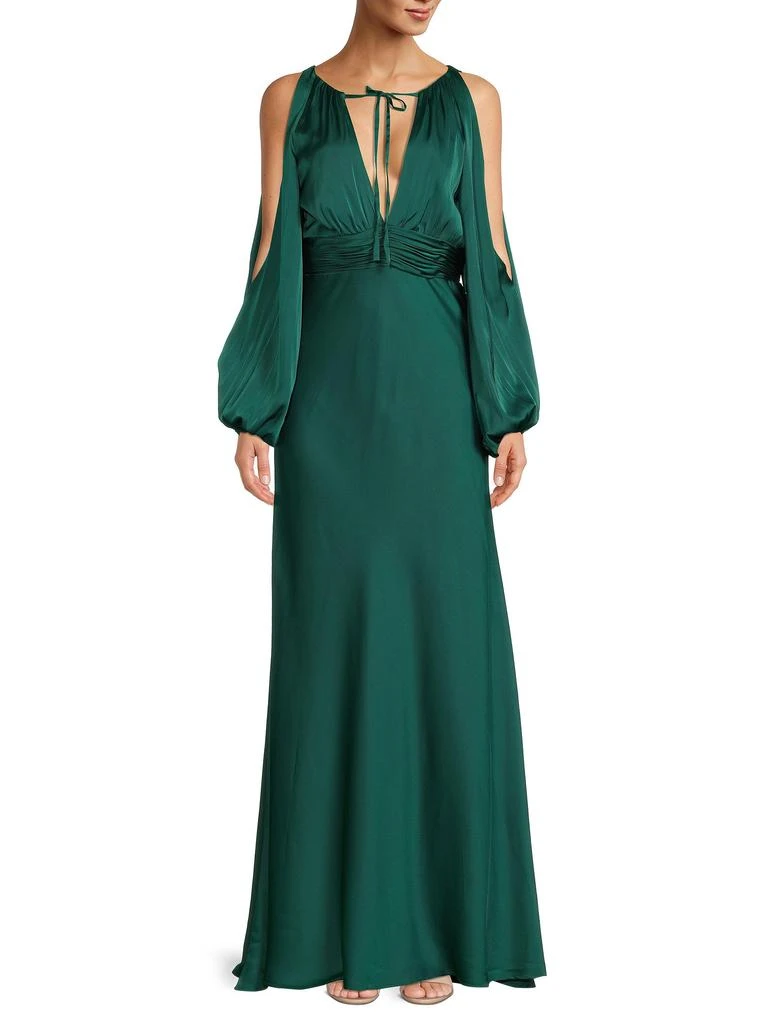 Slit Sleeves Flare Gown  On Sale Now with Up to 65% Off | Discover  Exclusive Deals & Savings at BeyondStyle  Authentic Mac Duggal women's  apparel|Women's|ball gown|women's|dresses with Limited-Time Discounts, Free