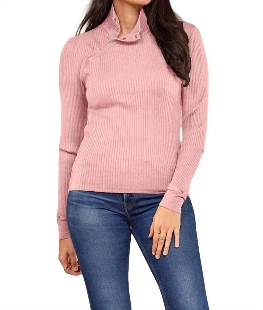 LAmade ANDRE LONG SLEEVE SNAP TURTLENECK TOP