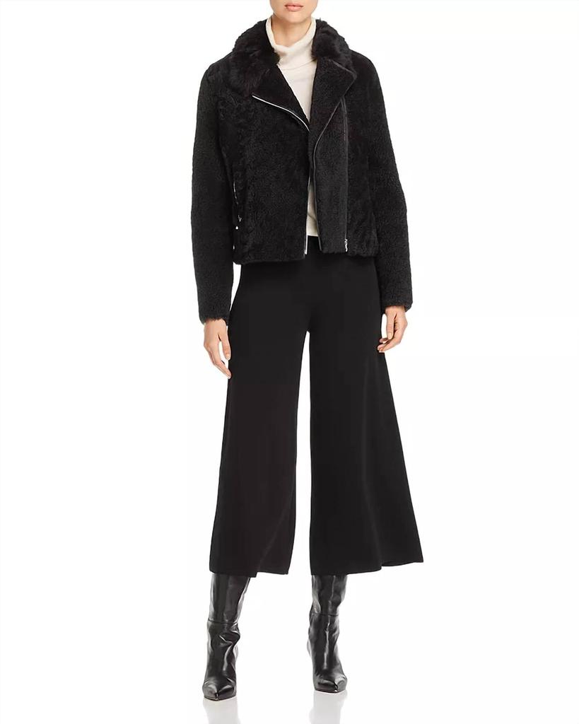 Yves Salomon Yves Salomon - Women's Lamb Shearling Short Moto Jacket