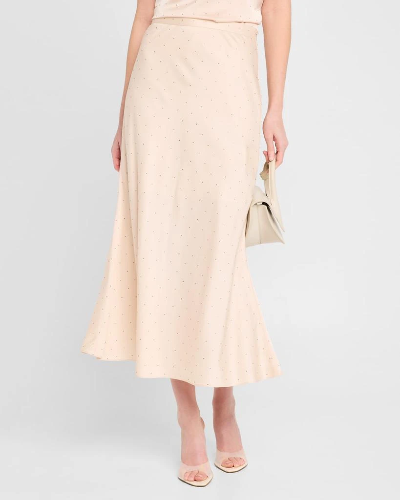 St. John Crystal Embellished Jersey Skirt 4