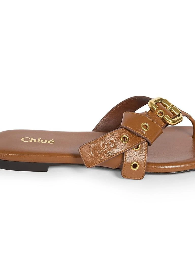 Chloé Mae Leather Thong Sandals 5