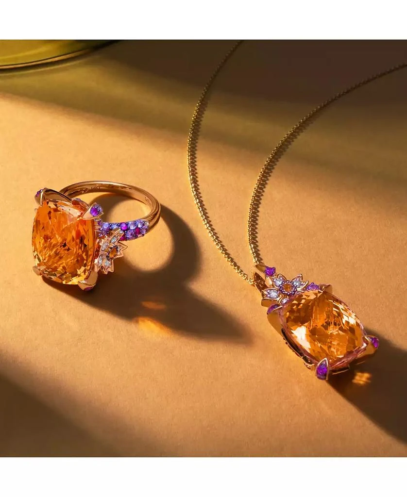 Le Vian Crazy Collection® Multi-Gemstone (11 ct. t.w.) 
Vanilla Diamond (1/4 ct. t.w.) Statement Ring in 14k Gold 6