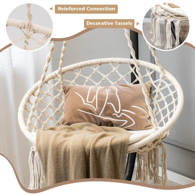 Hivvago Cushioned Hammock Swing Chair with Hanging Kit 5