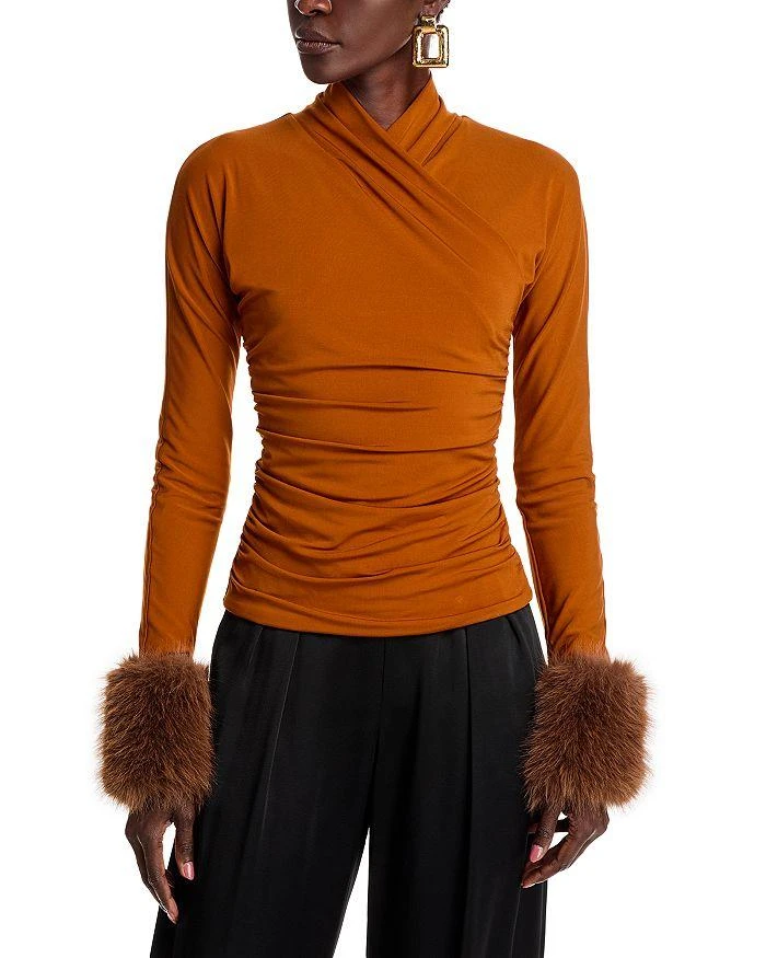 Adrienne Landau Faux Fur Cuff Top 1