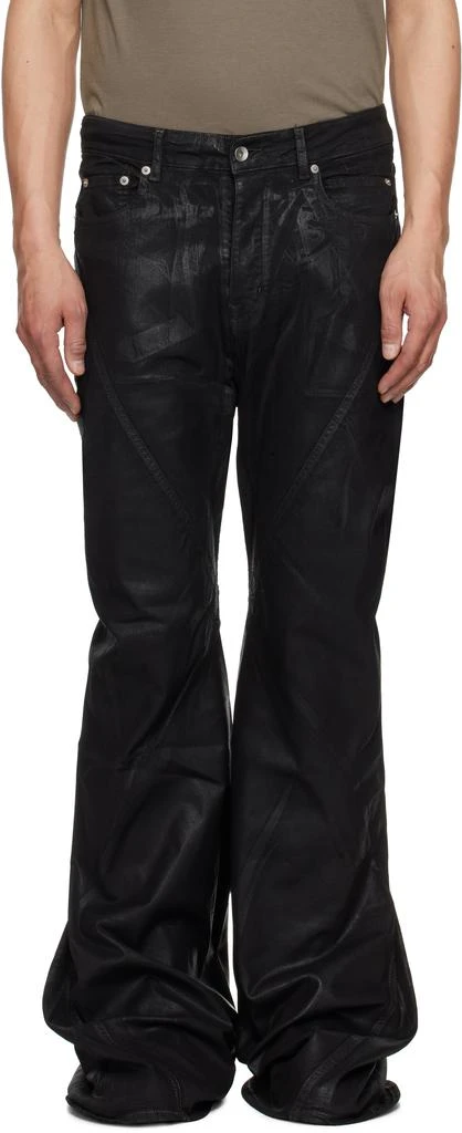 Rick Owens Black Hollywood Bias Bootcut Jeans 1