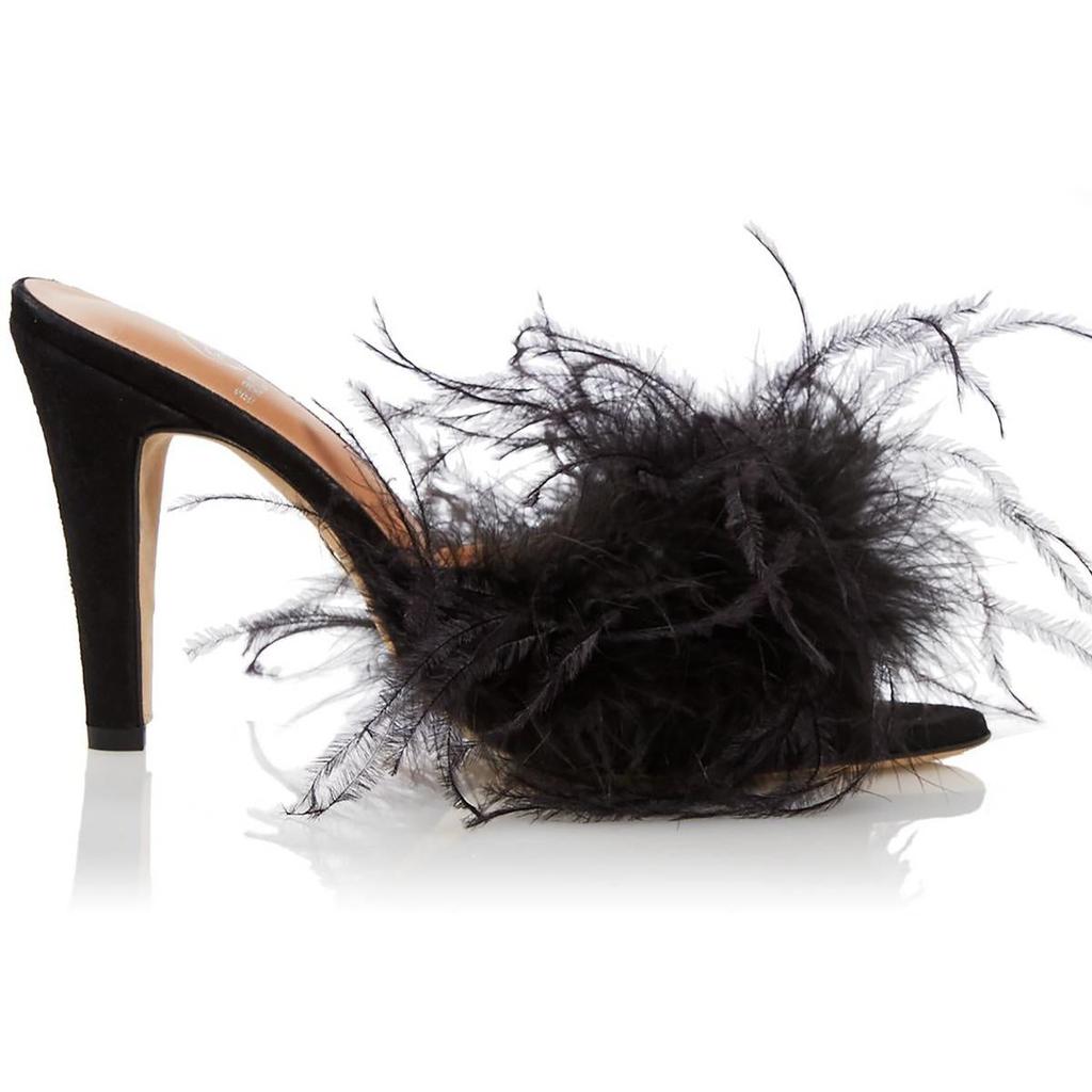 BROTHER VELLIES Palms Womens Suede Feathered Pumps