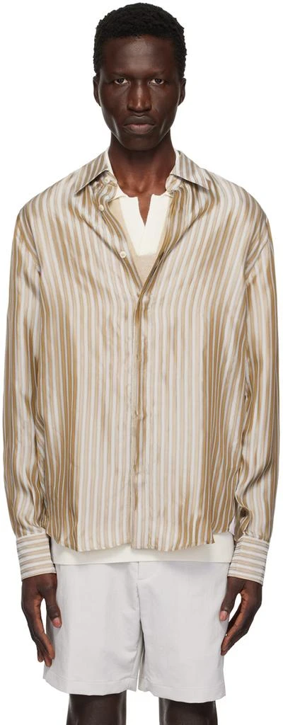 Tiger of Sweden Brown Baarney Shirt 1