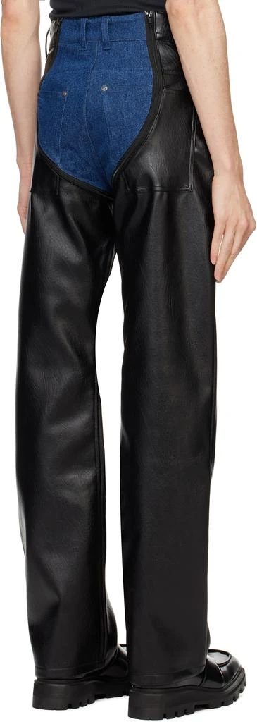 GmbH Black & Blue Lata Faux-Leather Denim Jeans 3